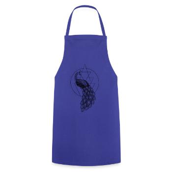 The peacock - Cooking Apron - royal blue - Front - AI Model Male 185 dark (185cm)