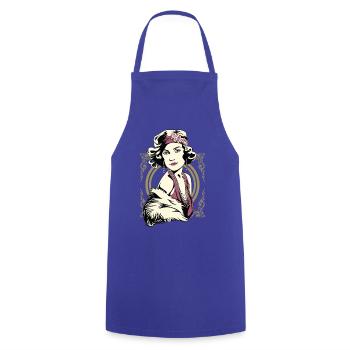 Flappers Mädchen VIOLETT - Kochschürze - Royalblau - Vorne - AI Model Male 185 dark (185cm)