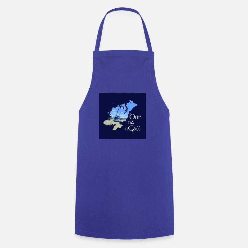 Dún na nGall (navy background) - Cooking Apron - royal blue