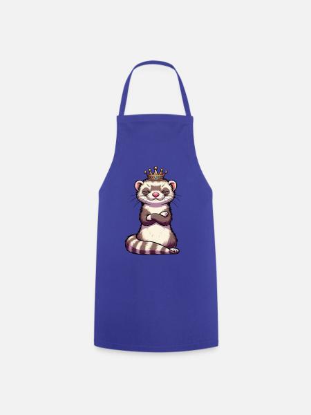 Frettchen Frettchenhalter Frettchenbesitzer - Kochschürze - Royalblau