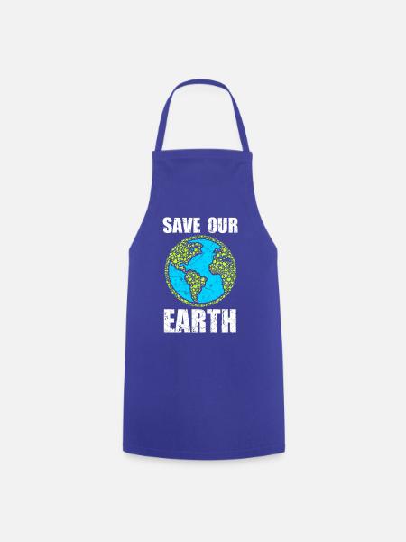 Save Our Earth - Kochschürze - Royalblau