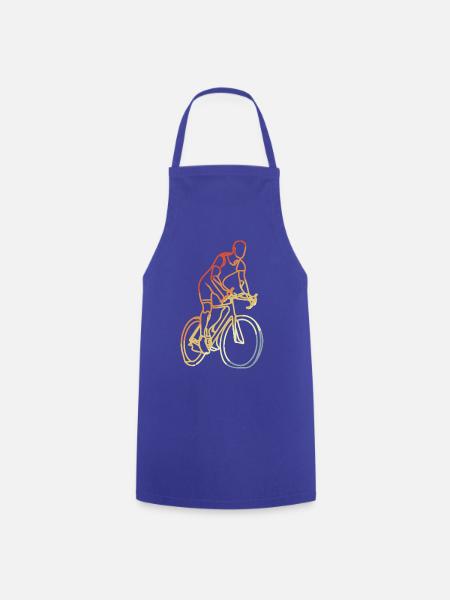 Radfahrer Retro - Kochschürze - Royalblau
