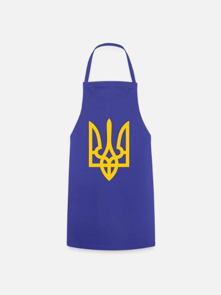 Tryzub Ukraine – Ukrainisches Dreizack-Emblem - Kochschürze - Royalblau