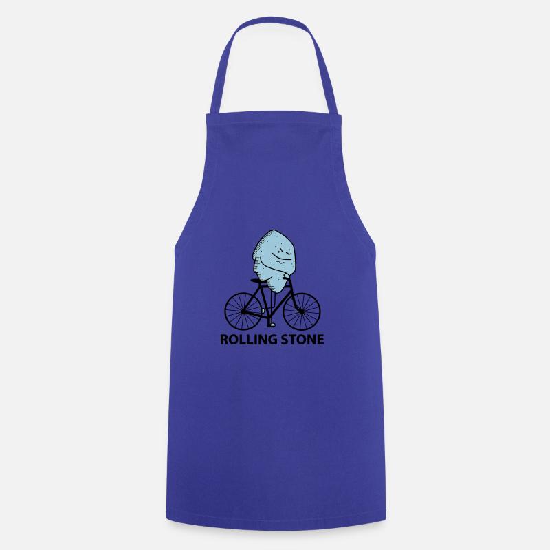 Rolling Stone (b) - Cooking Apron - royal blue