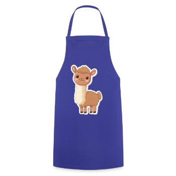 Llama Alpaca Llama Animal Gift - Cooking Apron - royal blue - Front - AI Model Male 185 dark (185cm)