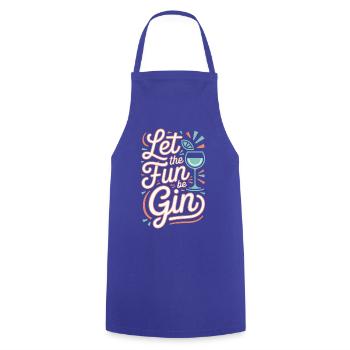 Gin Let The Fun Be Gin & Tonic Liebhaber Party Gin - Kochschürze - Royalblau - Vorne - AI Model Male 185 dark (185cm)