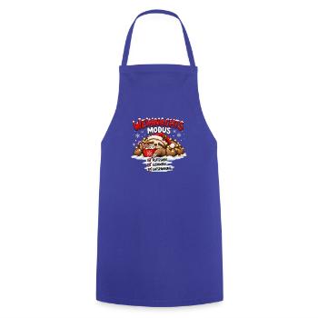 Weihnachtsmodus – Plätzchen Glühwein Entspannung - Kochschürze - Royalblau - Vorne - AI Model Male 185 dark (185cm)