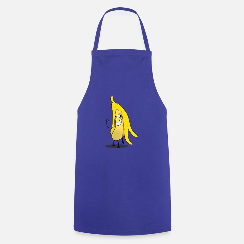 Banane / banane - dub - Tablier de cuisine - bleu royal