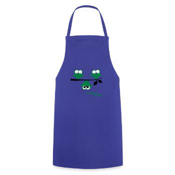 Eulen, lustig, be different, Vogel - Tablier de cuisine - bleu royal - Devant - AI Model Male 185 dark (185cm)