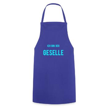 ich bin der Geselle - Kochschürze - Royalblau - Vorne - AI Model Male 185 dark (185cm)