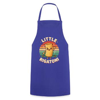 Petit personnage Rigatoni - Tablier de cuisine - bleu royal - Devant - AI Model Male 185 dark (185cm)