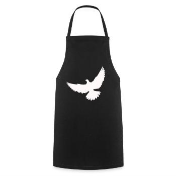 La colombe blanche se lève - Tablier de cuisine - noir - Devant - AI Model Male 185 dark (185cm)