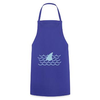 Shark fin - Cooking Apron - royal blue - Front - AI Model Male 185 dark (185cm)