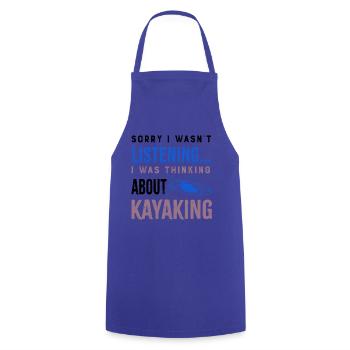 Penser au kayak Canoë Kayak en eau vive - Tablier de cuisine - bleu royal - Devant - AI Model Male 185 dark (185cm)