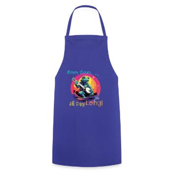 Frog plays banjo, strumm, clank all day long - Cooking Apron - royal blue - Front - AI Model Male 185 dark (185cm)