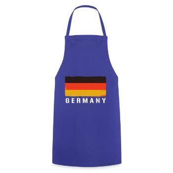 Germany Deutschland Flagge Grunge Herkunft Heimat - Kochschürze - Royalblau - Vorne - AI Model Male 185 dark (185cm)