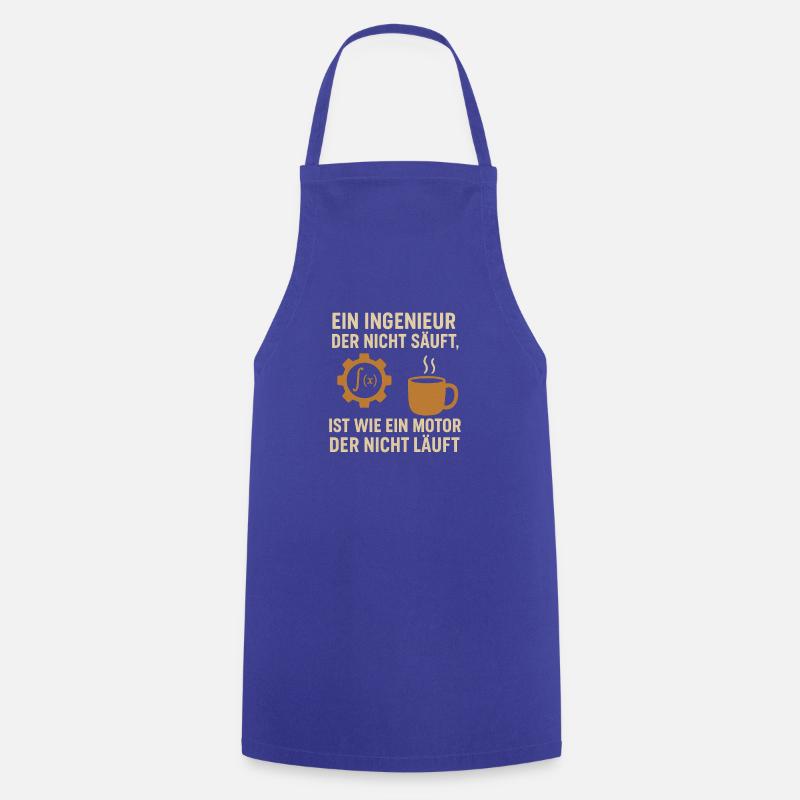 Ingénieur Humour Coffee Engine - Tablier de cuisine - bleu royal