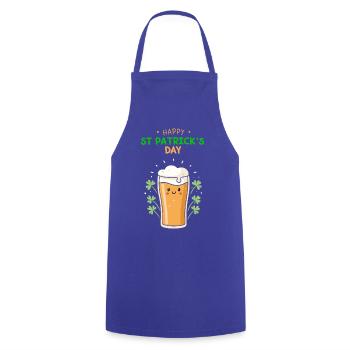 Frohes St. Patrick's Day Bier - Kochschürze - Royalblau - Vorne - AI Model Male 185 dark (185cm)