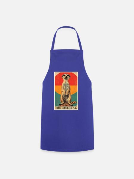 Meerkat Erdmännchen - Kochschürze - Royalblau