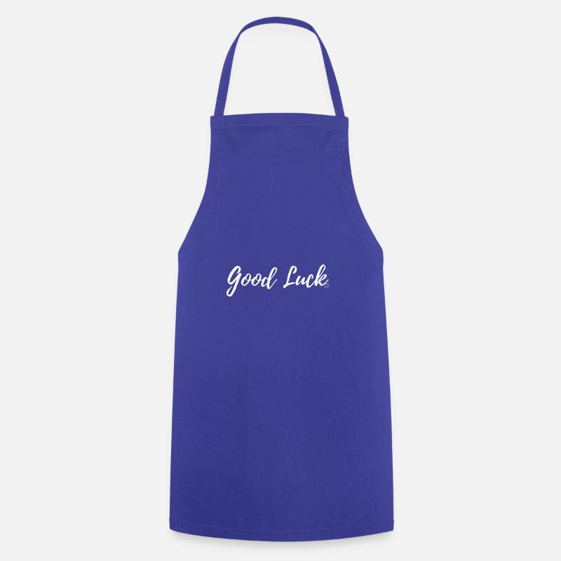 Good Luck smile 2 - Cooking Apron - royal blue