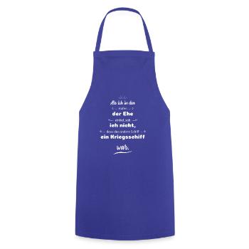 Lustige Sprüche Scheidung - Kochschürze - Royalblau - Vorne - AI Model Male 185 dark (185cm)