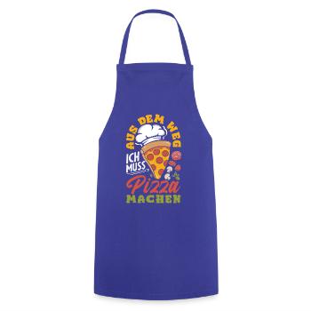 Aus Dem Weg Ich Muss Pizza Machen - Kochschürze - Royalblau - Vorne - AI Model Male 185 dark (185cm)