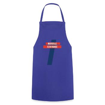 Tablier de cuisine Marseille - Tablier de cuisine - bleu royal - Devant - AI Model Male 185 dark (185cm)