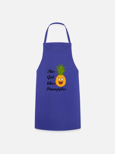 Ananas Exotische Früchte Sommer-Ananas - Kochschürze - Royalblau