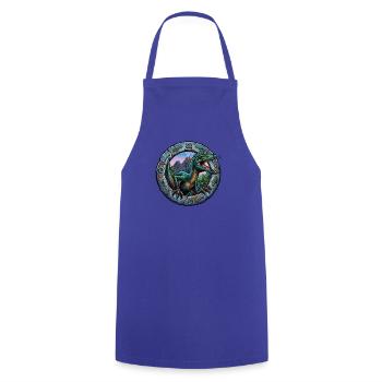 Pterosaurs in the portal ring - Cooking Apron - royal blue - Front - AI Model Male 185 dark (185cm)
