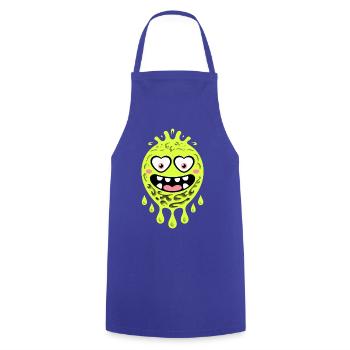 Monstre effrayant drôle avec des yeux en cœur - Tablier de cuisine - bleu royal - Devant - AI Model Male 185 dark (185cm)