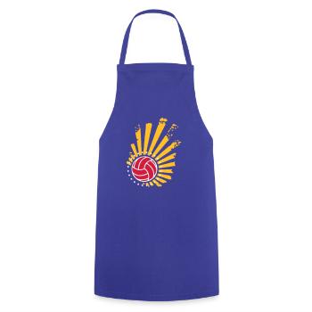 Volleyball Design (stars) - Cooking Apron - royal blue - Front - AI Model Male 185 dark (185cm)