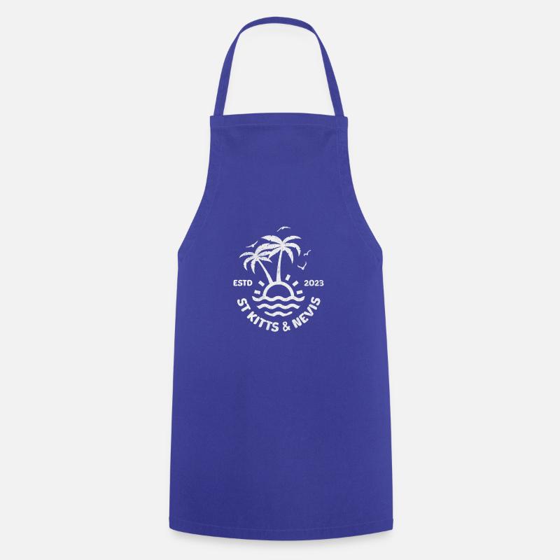 St Kitts et Nevis - Tablier de cuisine - bleu royal