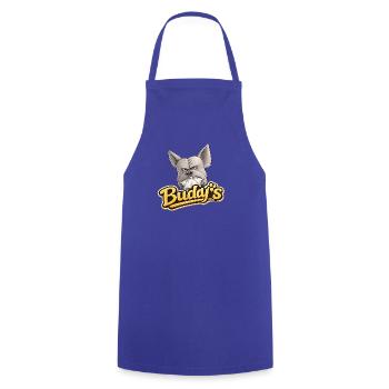 Buddy's Bulldog Logo - Kochschürze - Royalblau - Vorne - AI Model Male 185 dark (185cm)