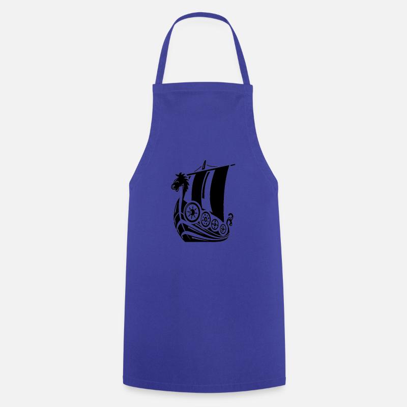 Viking ship - Cooking Apron - royal blue