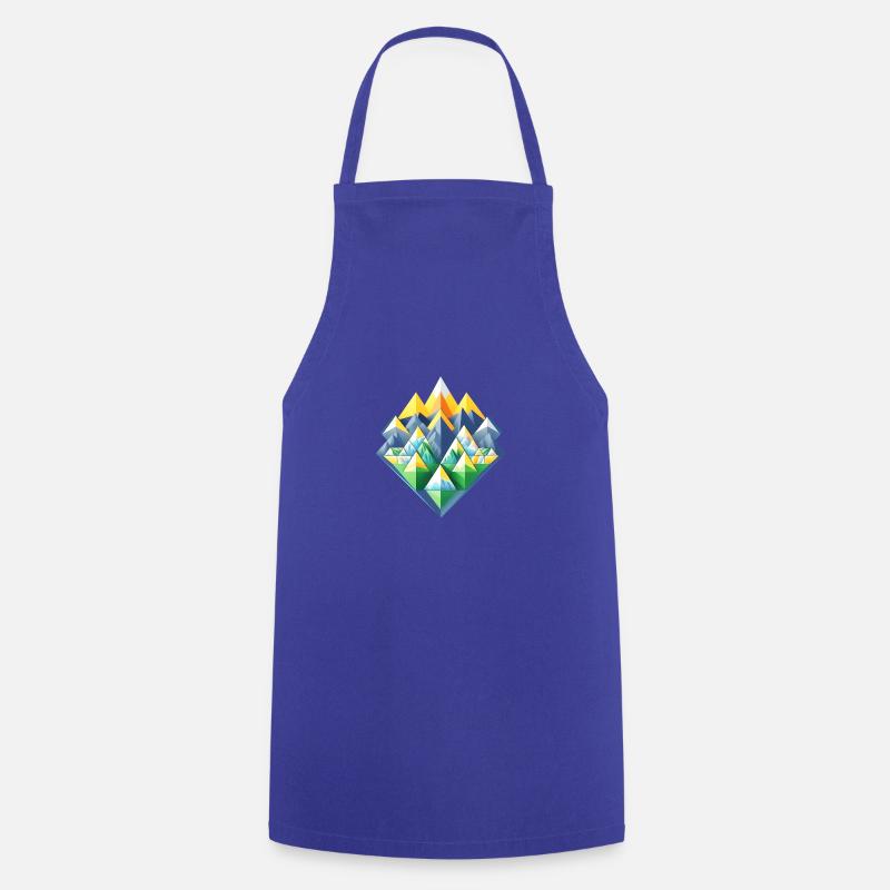 Vector Mountains 01 - Cooking Apron - royal blue