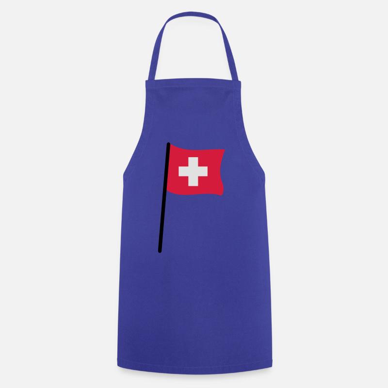 drapeau suisse - Tablier de cuisine - bleu royal