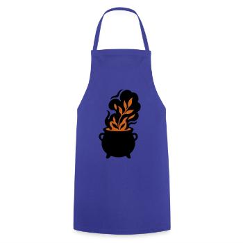 Hexenkessel Zaubertrank Logo - Kochschürze - Royalblau - Vorne - AI Model Male 185 dark (185cm)
