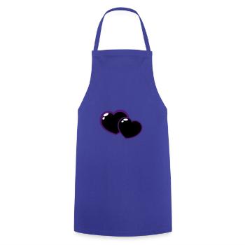 Heart - Cooking Apron - royal blue - Front - AI Model Male 185 dark (185cm)