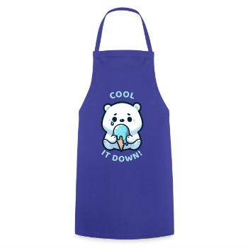 COOL IT DOWN - Cooking Apron - royal blue - Front - AI Model Male 185 dark (185cm)