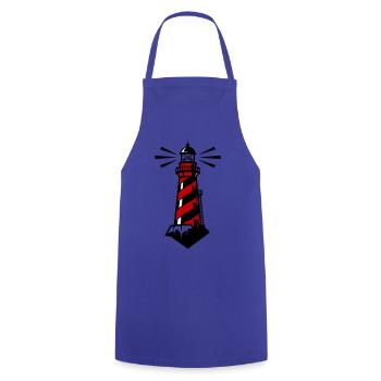 Icône de la Côte du Phare - Tablier de cuisine - bleu royal - Devant - AI Model Male 185 dark (185cm)
