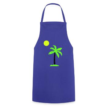 palme - Kochschürze - Royalblau - Vorne - AI Model Male 185 dark (185cm)
