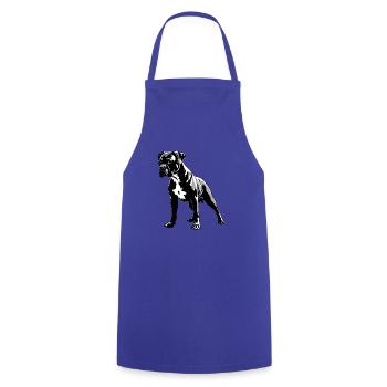Boxer - Pet Dog Sticker - Kochschürze - Royalblau - Vorne - AI Model Male 185 dark (185cm)