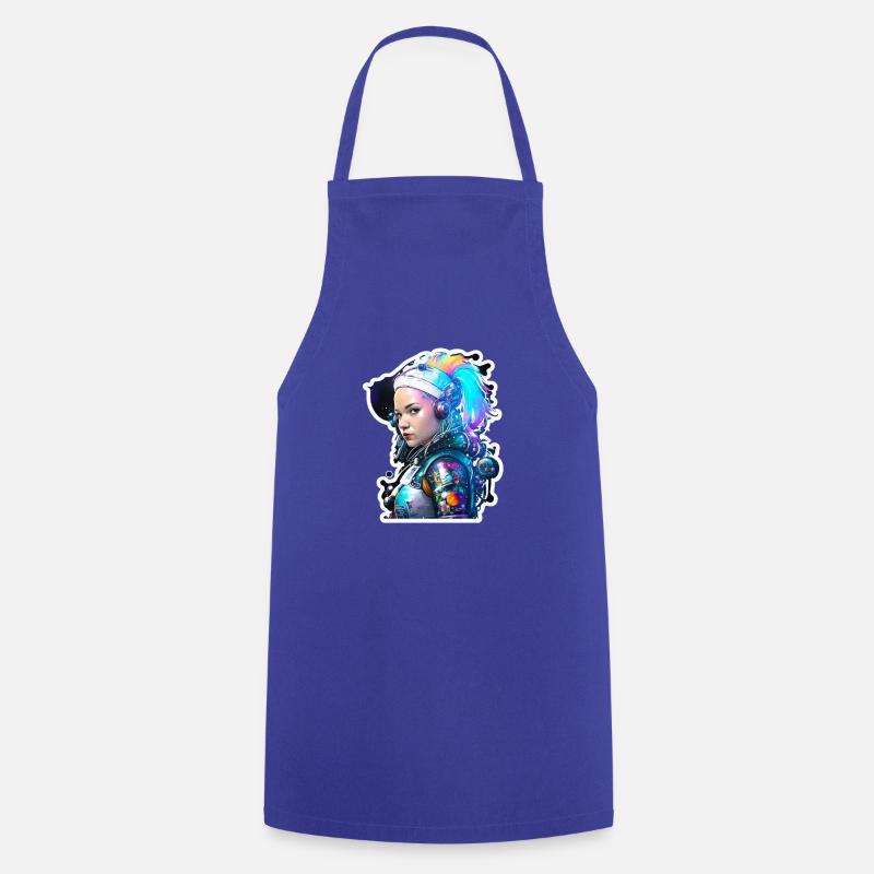Astronaute de l’espace arc-en-ciel de la voie lactée - Tablier de cuisine - bleu royal