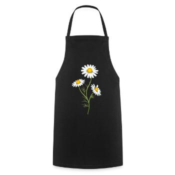 la camomille lumineuse comme plante médicinale fascinante - Tablier de cuisine - noir - Devant - AI Model Male 185 dark (185cm)