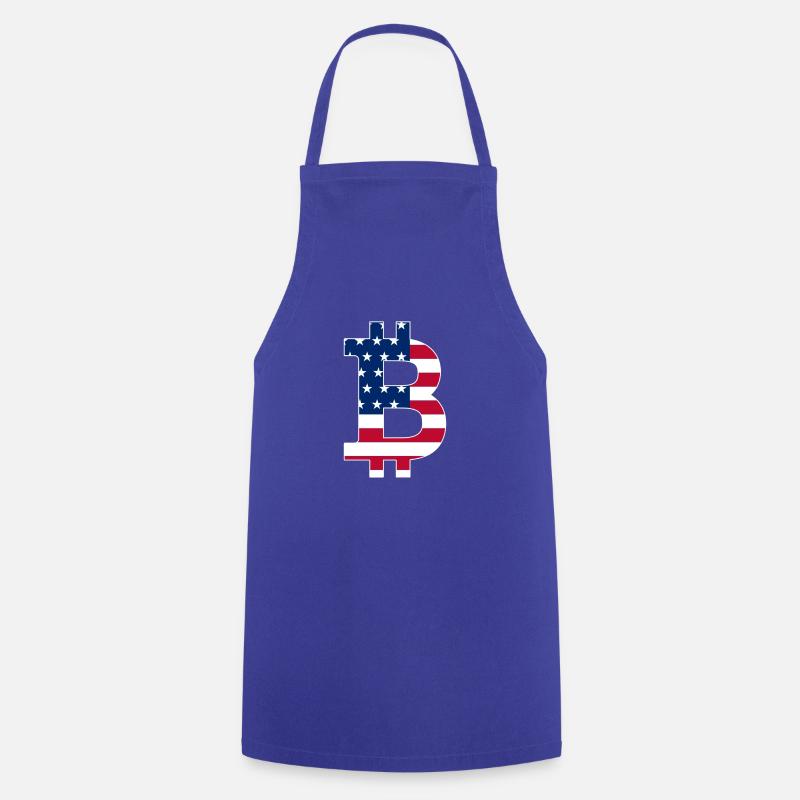 Drapeau des États-Unis Bitcoin-Bitcoin-Cryptocurrency-Flag - Tablier de cuisine - bleu royal