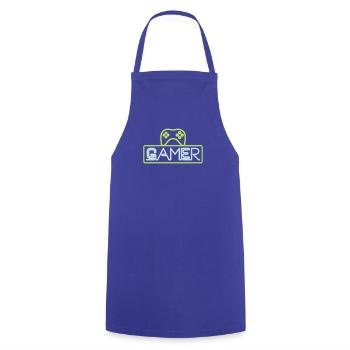 Gamer Neon - Tablier de cuisine - bleu royal - Devant - AI Model Male 185 dark (185cm)