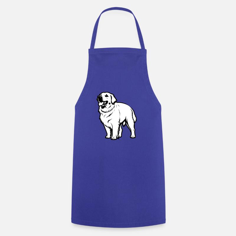 Golden Retriever - Conception de chien de compagnie - Tablier de cuisine - bleu royal