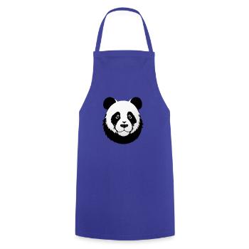 Cute panda – animal print for children and teenagers - Cooking Apron - royal blue - Front - AI Model Male 185 dark (185cm)