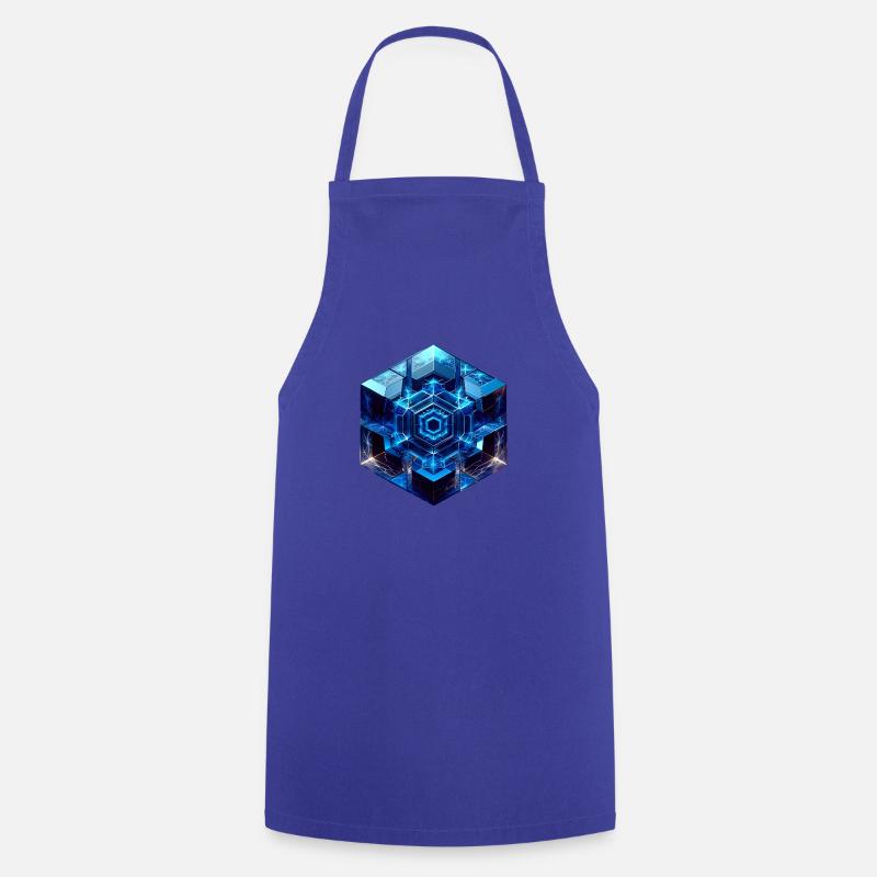 Sci Fi Cube - Cooking Apron - royal blue