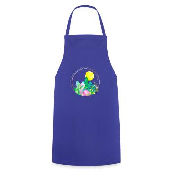 Été - Tablier de cuisine - bleu royal - Devant - AI Model Male 185 dark (185cm)